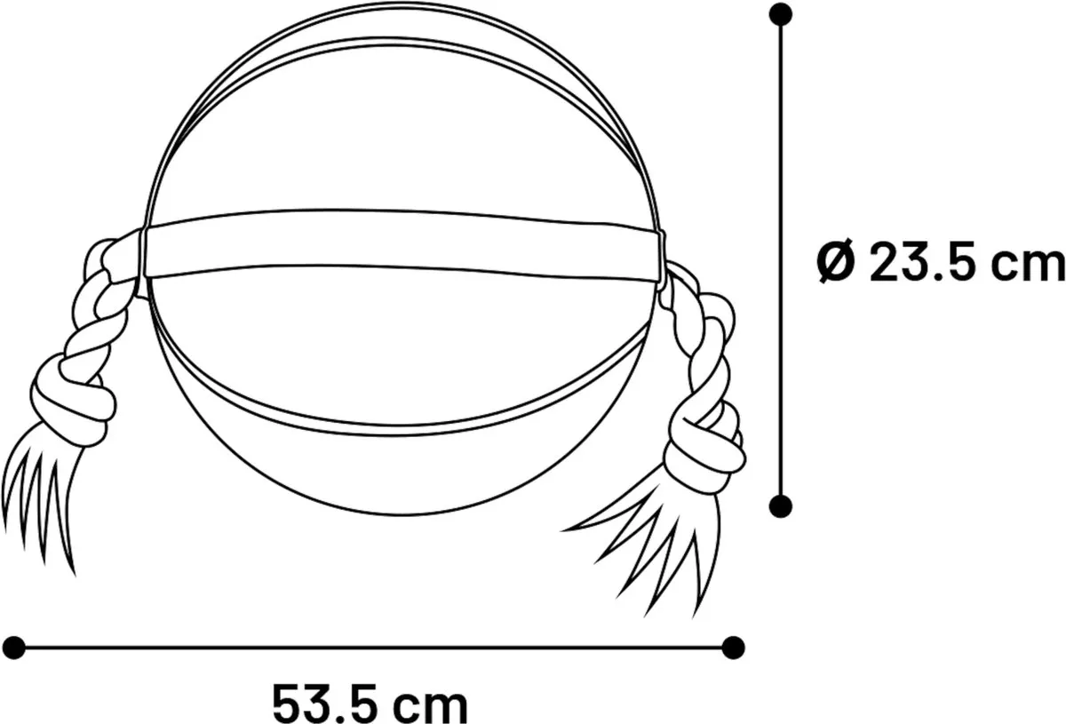 Flamingo Matchball Basketbal Hondenspeelgoed 53,5cm - Oranje