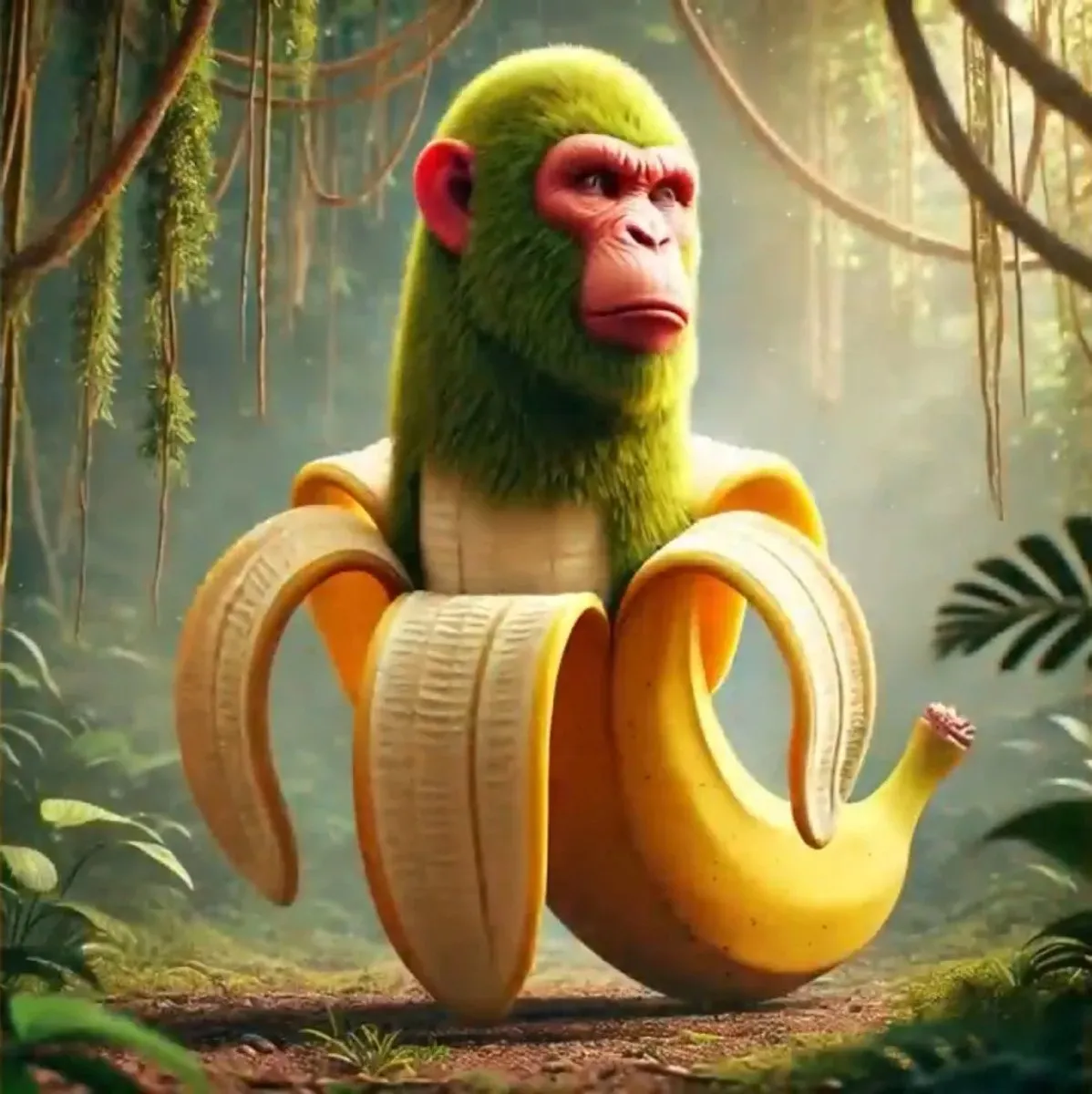 Topknuffels Chimpanzini Bananini Pluche Knuffel 23cm - Aap in Banaan