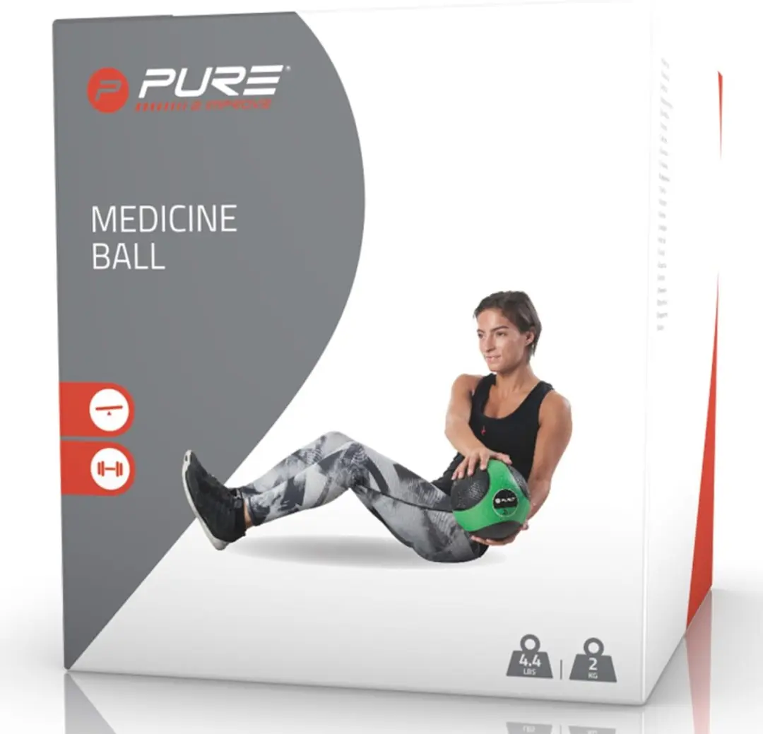 Pure2Improve Medicijnbal 2kg - Groen - afbeelding 5 van 6