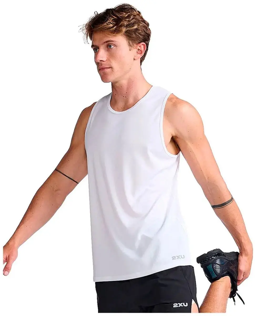 2XU Aero Mouwloos T-shirt - Wit - afbeelding 3 van 4