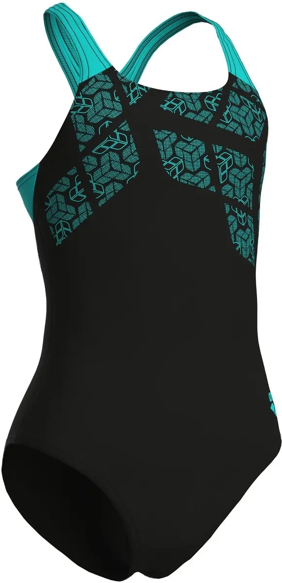 Arena Meisjes Badpak Kikko Swim Pro Back Zwart Water