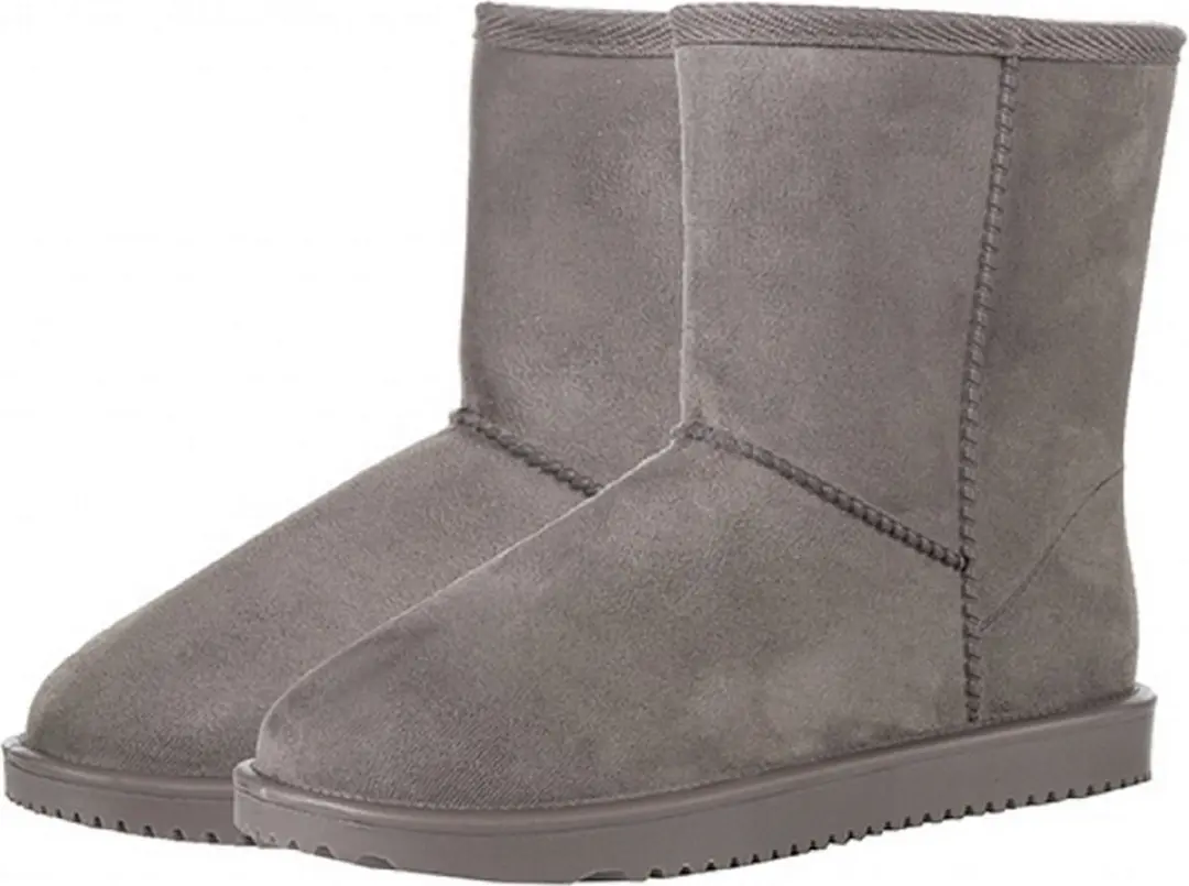 Davos waterdicht en bontgevoerde (stal)schoen  taupe maat 38