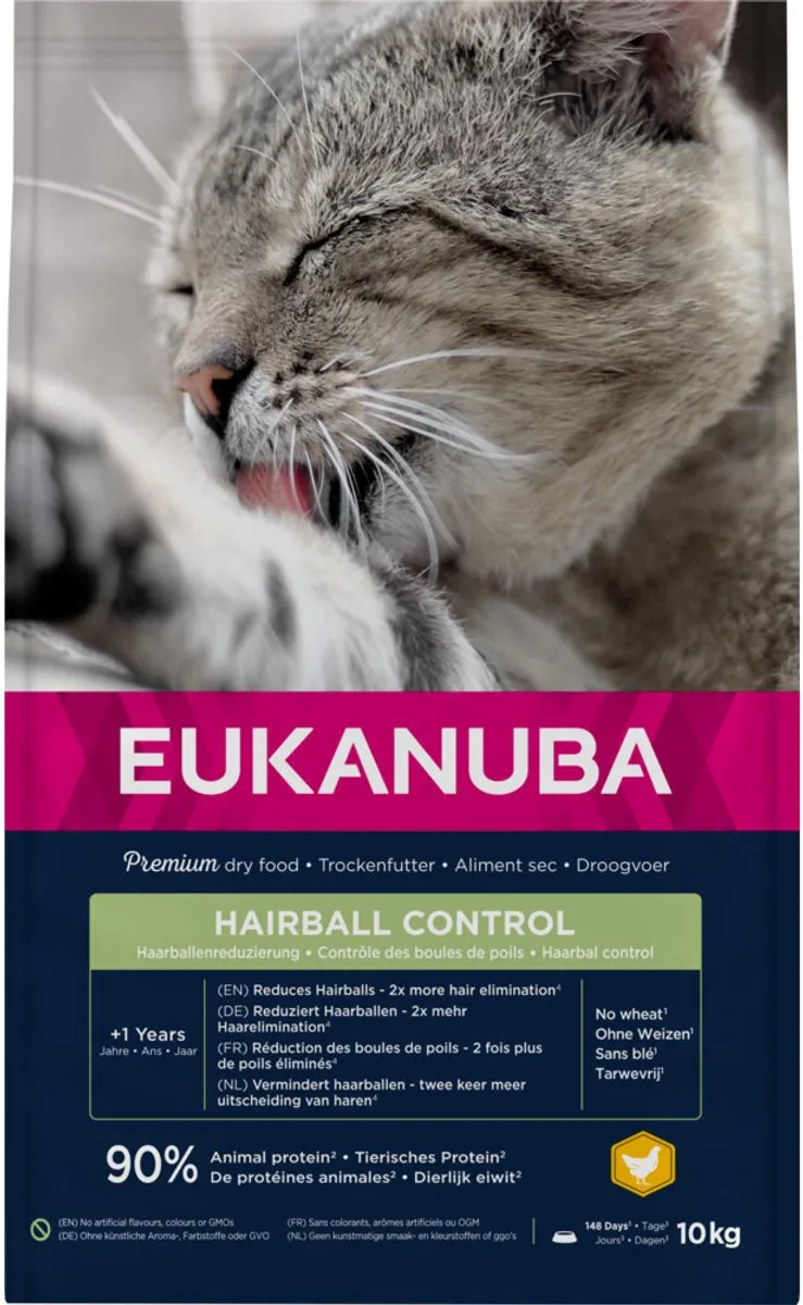 Eukanuba Adult Hairball Control Kattenvoer 10kg