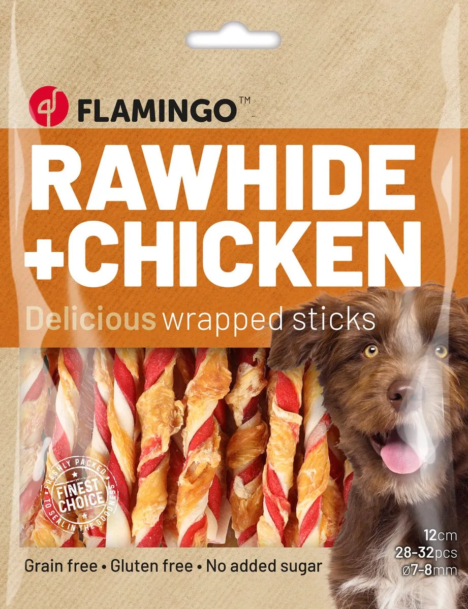 Flamingo R'hide Snack Honden Staaf Multicolor - 32 Stuks