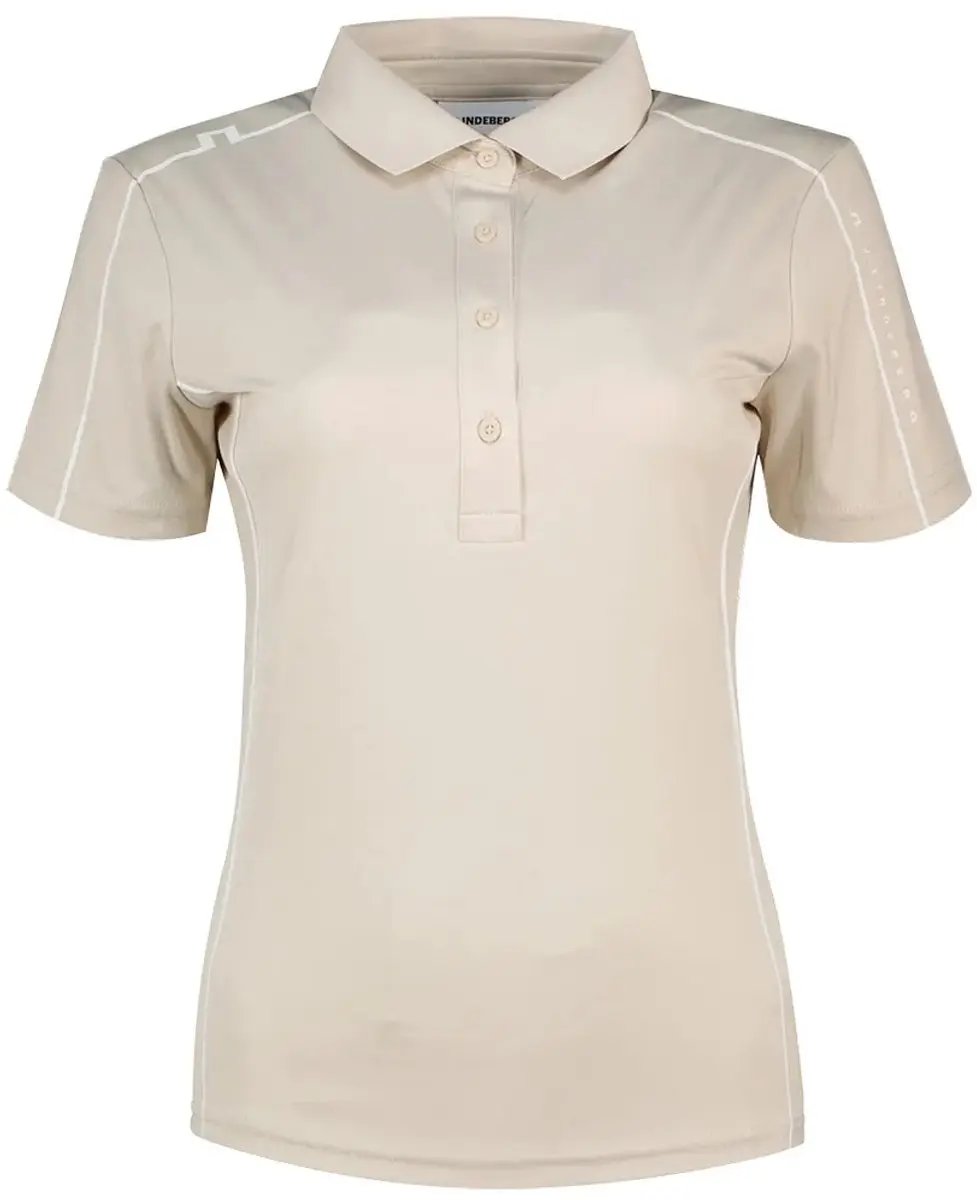 J.lindeberg Leyla Korte Mouw Poloshirt Voor Dames Beige L Vrouw