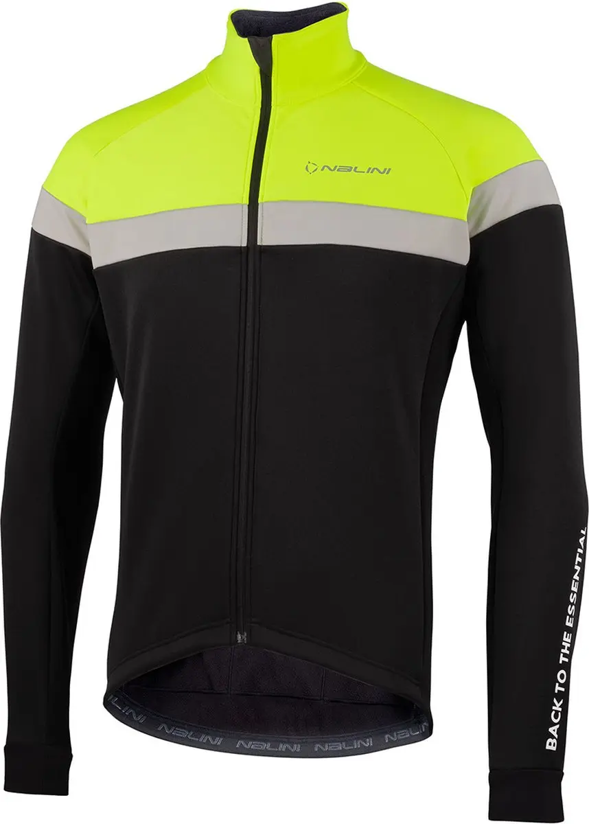 Nalini Fietsjack Heren Zwart Fluo