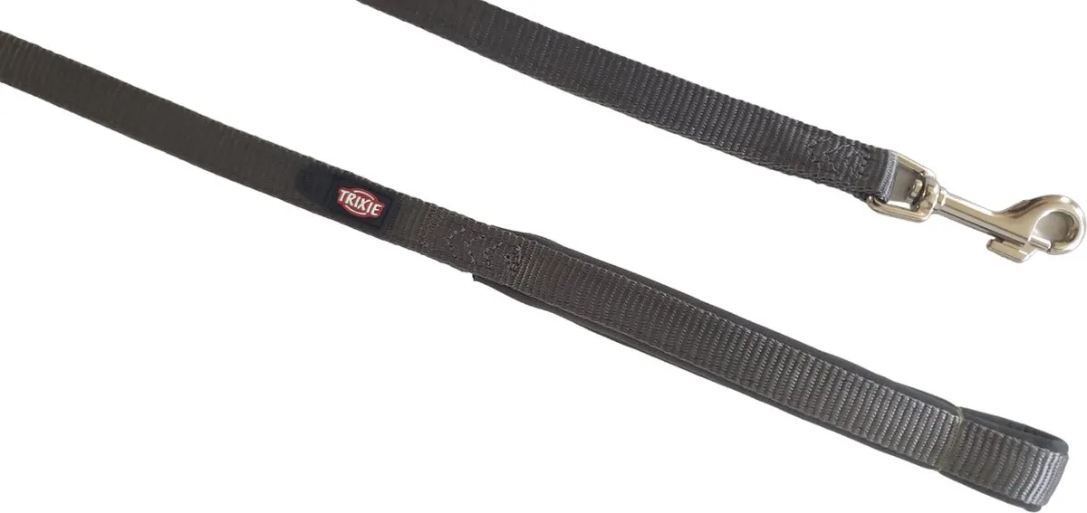 Trixie Premium Hondenlijn 180cm - Grijs - Neopreen greep - afbeelding 6 van 6
