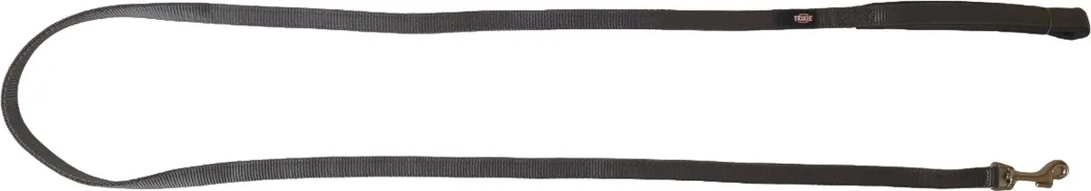 Trixie Premium Hondenlijn 180cm - Grijs - Neopreen greep