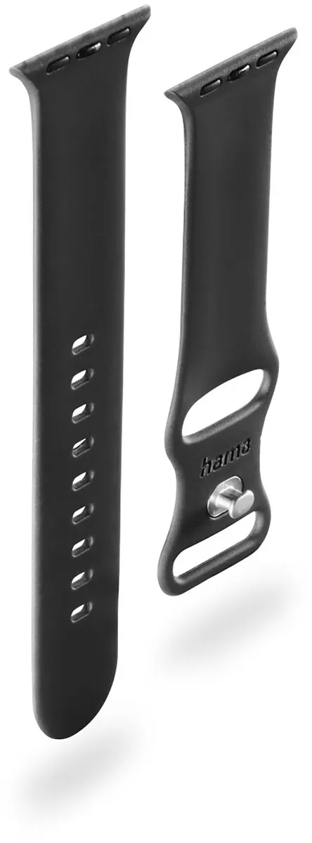 Hama Fantastic Feel Bandje Apple Watch 38/40/41mm - Zwart