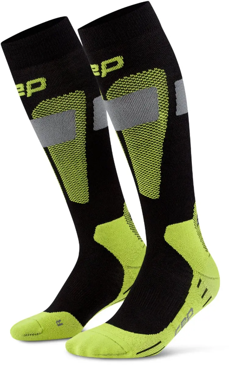 CEP Ski Merino Skisokken 3.0 Dames - Zwart/Groen - afbeelding 3 van 3