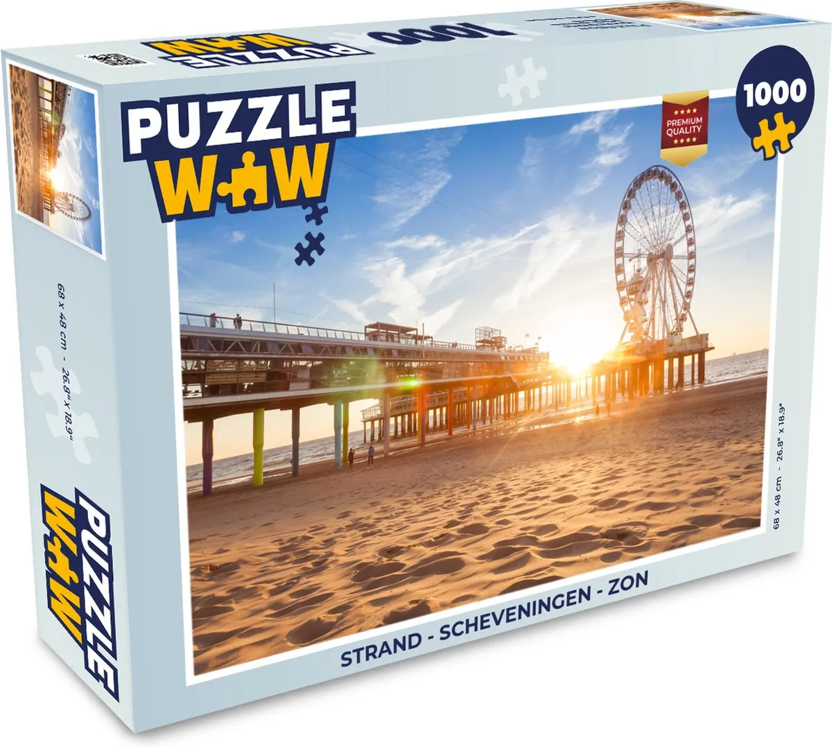 PuzzleWow Strand Scheveningen Legpuzzel 1000 Stuks