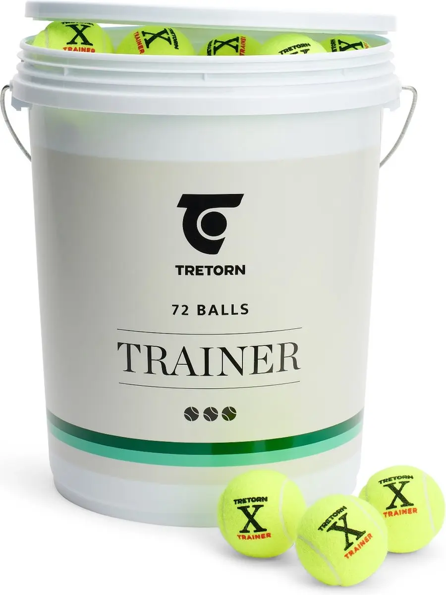 Tretorn Academy Orange Bucket Emmer met 72 Tennisballen Stage 2 Oranje
