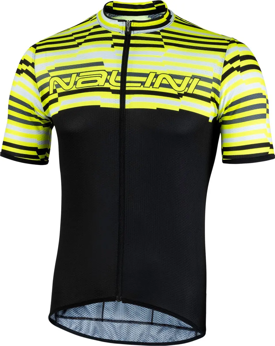 Nalini Fietsshirt Korte Mouwen Heren Zwart/Fluo