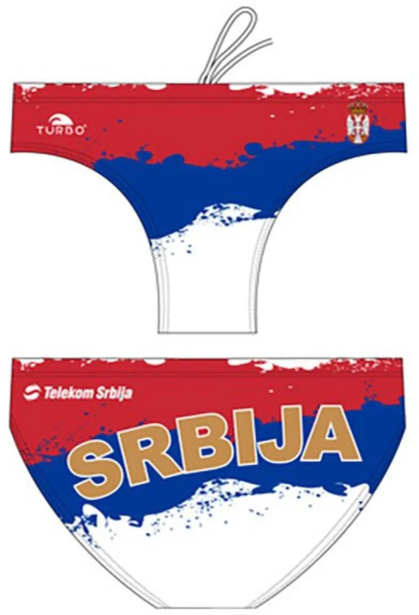 Turbo Srbja Waterpolo Zwemslip Rood,Wit,Blauw 12-24 Months Jongen