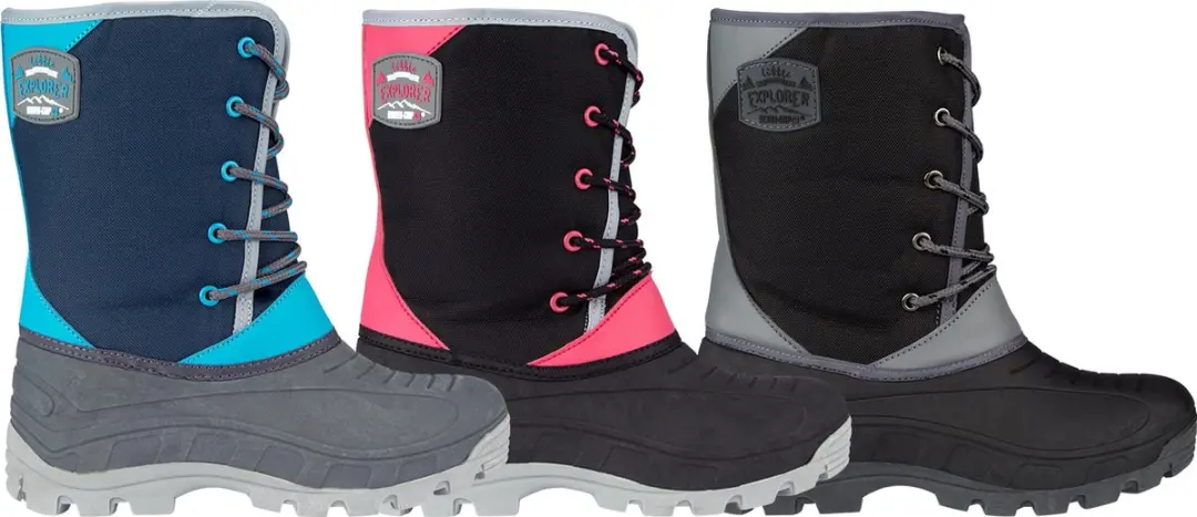 Winter-grip Northern Hiker Winterlaarzen - Zwart/Grijs/Roze - 25/26 - afbeelding 5 van 6