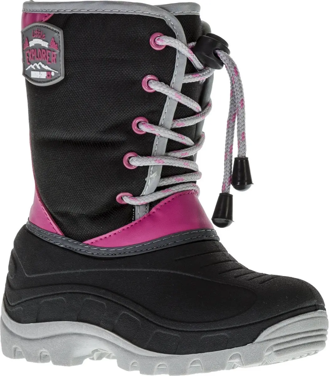 Winter-grip Northern Hiker Winterlaarzen - Zwart/Grijs/Roze - 25/26 - afbeelding 2 van 6