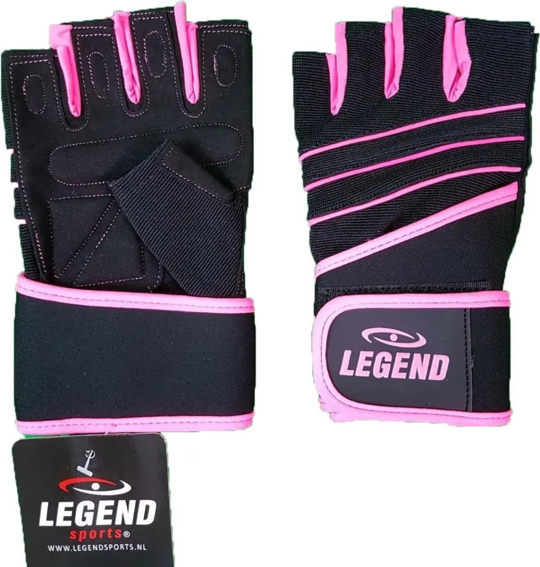 Legend Sports Fitness Handschoen Dames Legend Grip Roze Maat S