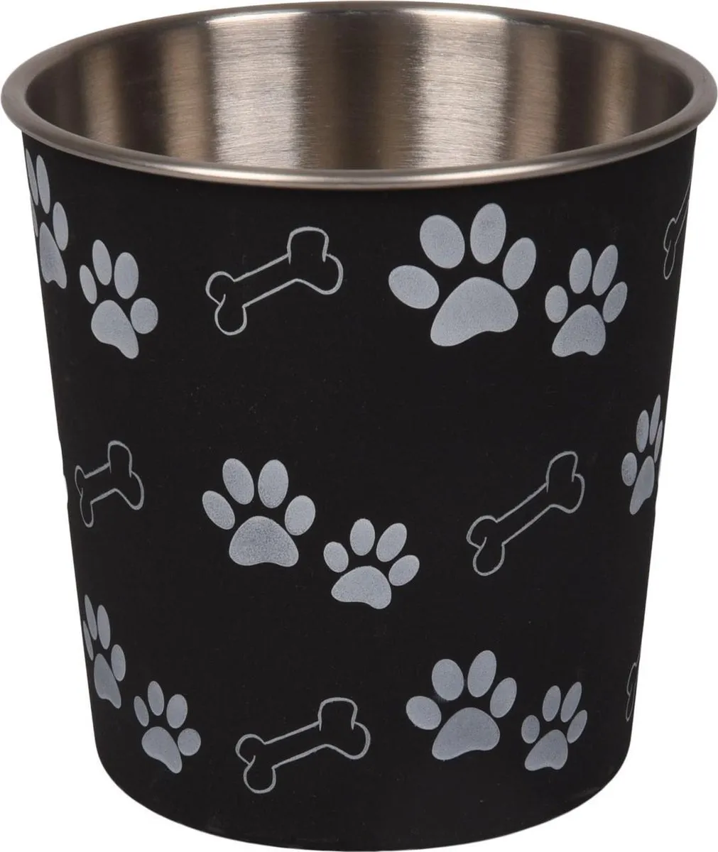 Flamingo Kena Snackdoos Honden 1900ml - Zwart Ø16cm