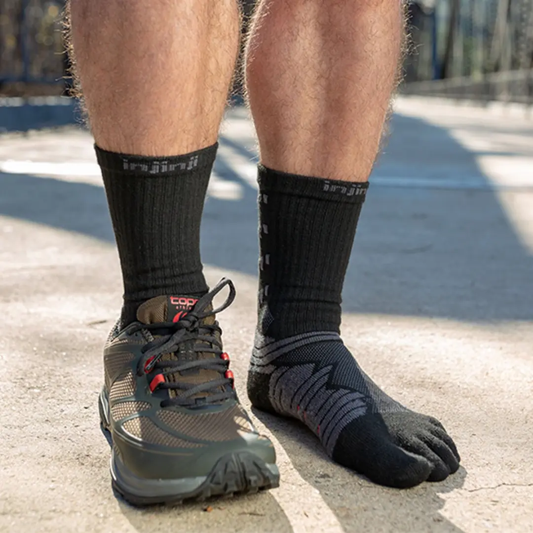 Injinji Ultra Run Crew Teensokken - Obsidian - afbeelding 4 van 5