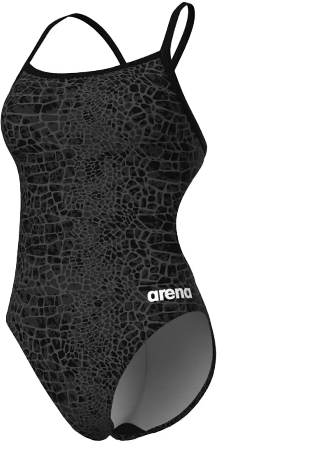 Arena Badpak Challenge Back Snake Skin Zwart