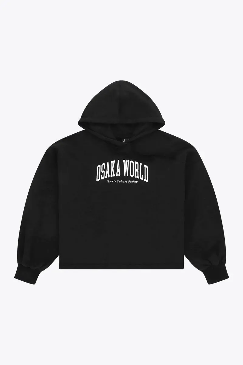 Osaka Women Cropped Hoodie Zwart