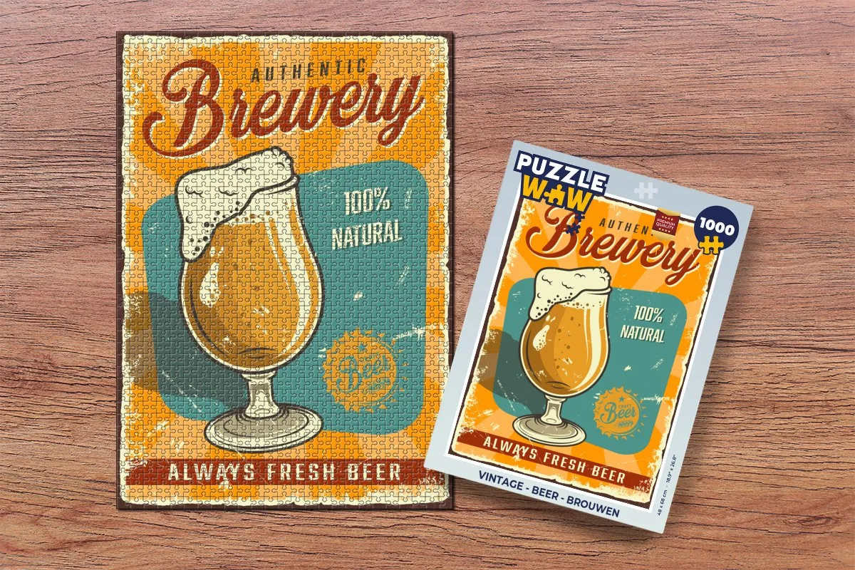 PuzzleWow Legpuzzel Authentic Brewery 1000 Stuks - Multicolor
