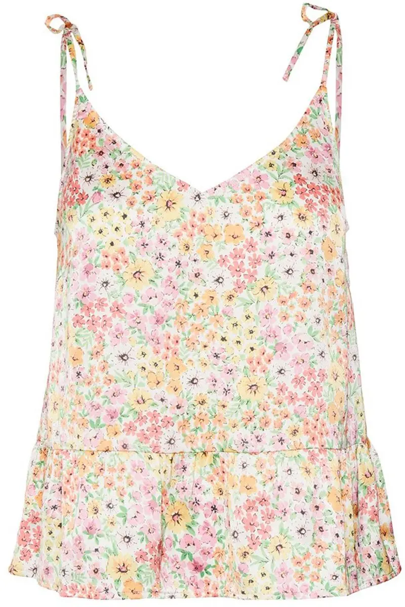 Vero Moda Sia V Neck Sb4 Mouwloos T-shirt Wit M Vrouw