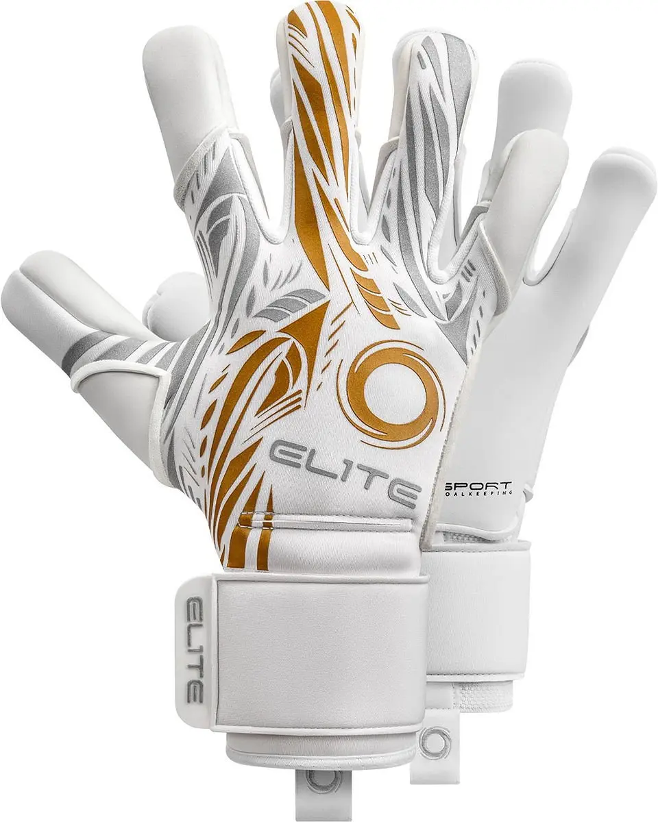 Elite Sport Nobre Real Keepershandschoenen - Wit/Goud - afbeelding 6 van 6