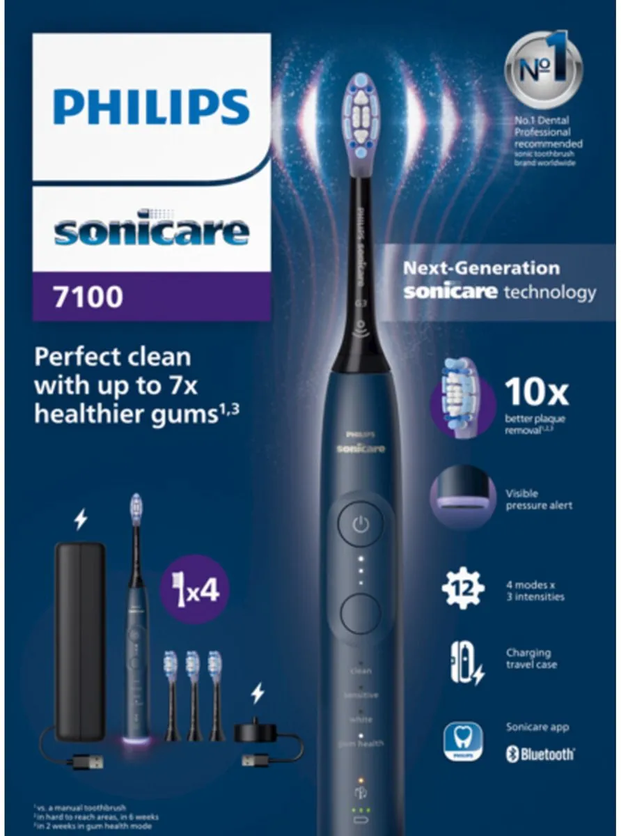 Philips Sonicare Series 7100 HX7423/08 Oplaadbare Tandenborstel - Donkerblauw - afbeelding 6 van 6