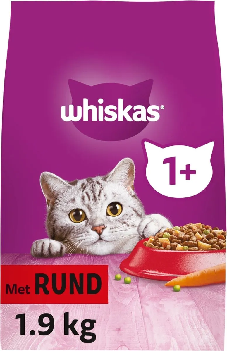 Whiskas Droog Adult Rund 1,9kg - 6 Stuks