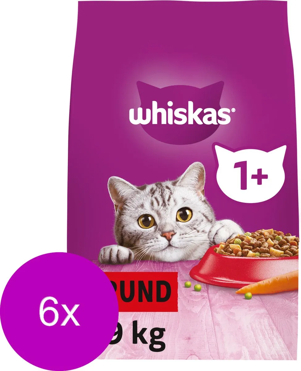 Whiskas Droog Adult Rund 1,9kg - 6 Stuks - afbeelding 6 van 6