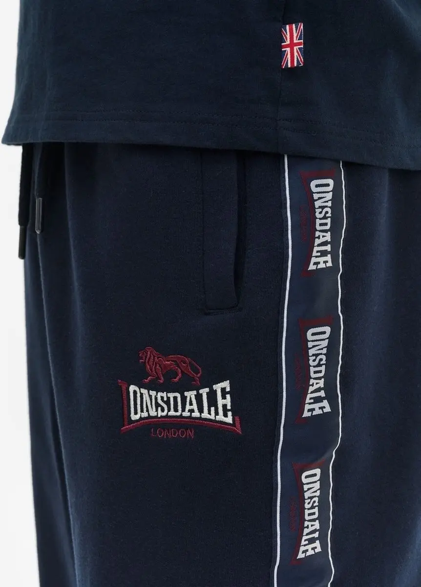 Lonsdale Delaval joggingbroek - Dark Navy/Oxblood/Ecru - afbeelding 3 van 6