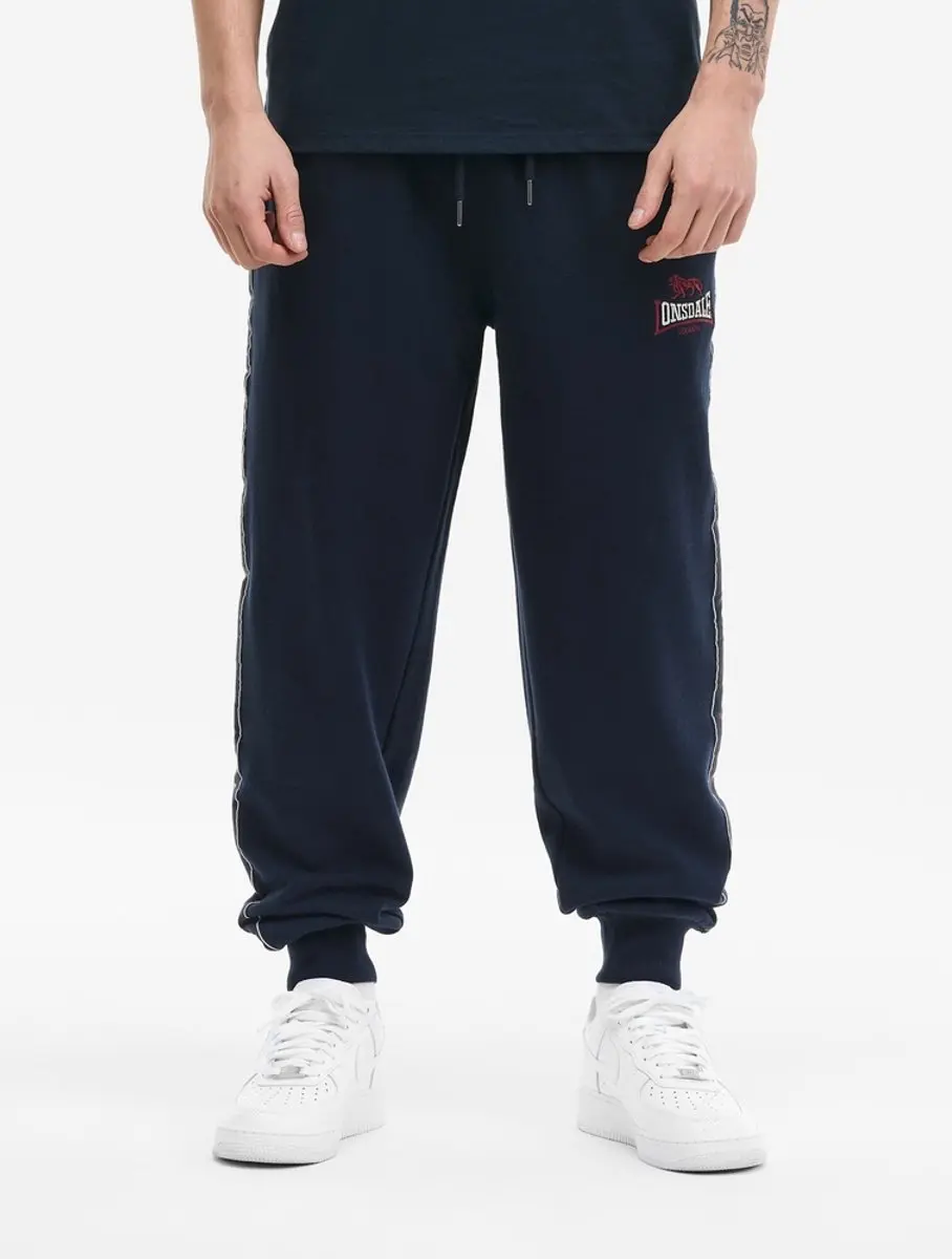 Lonsdale Delaval joggingbroek - Dark Navy/Oxblood/Ecru - afbeelding 6 van 6
