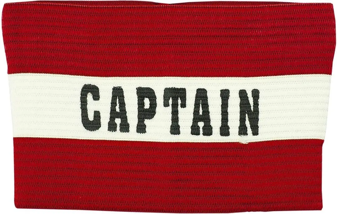 Precision Aanvoerdersband Captain Polyester Rood/Wit - afbeelding 2 van 2