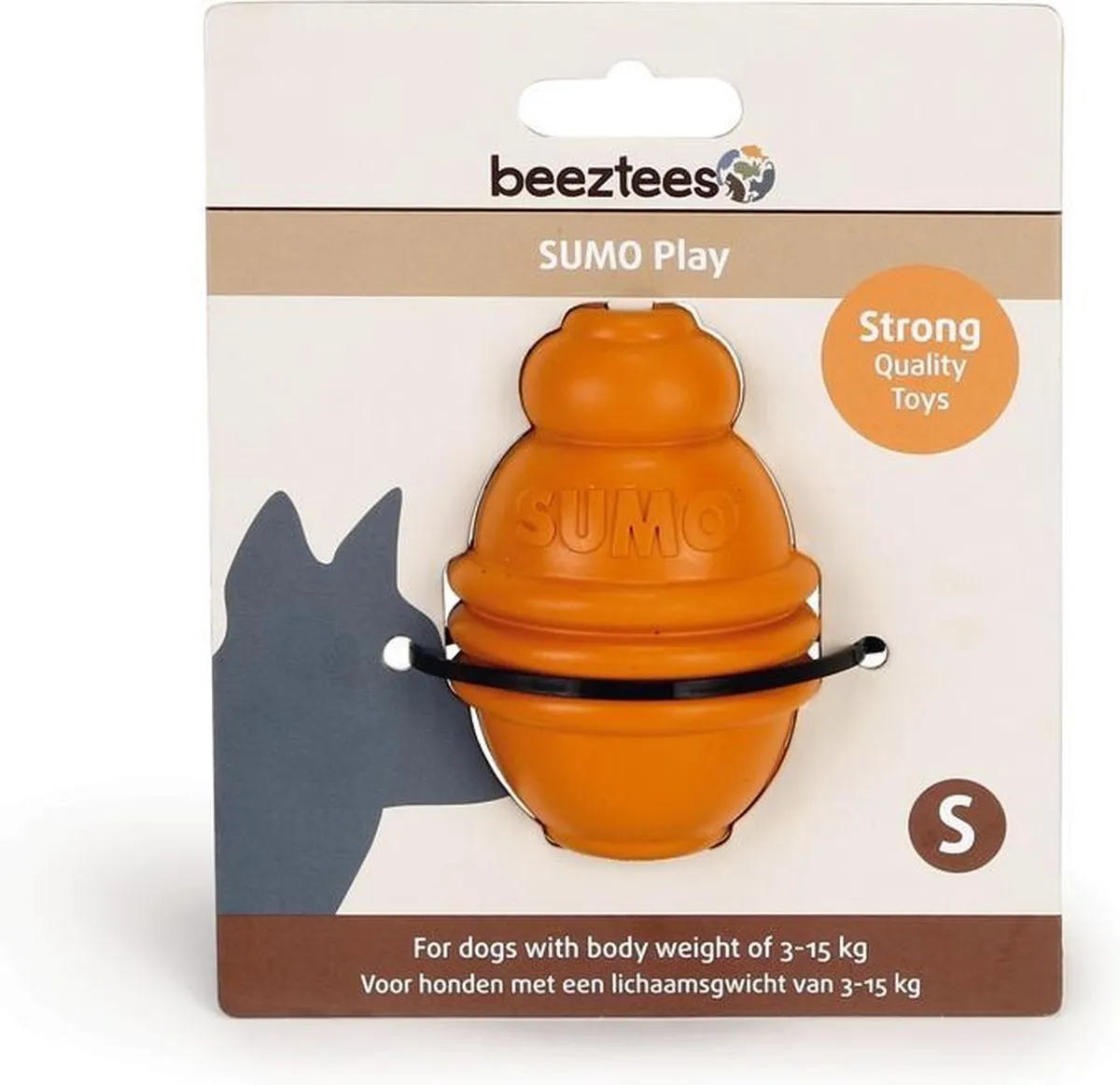 Beeztees Sumo Play Hondenspeelgoed S - Oranje - afbeelding 6 van 6