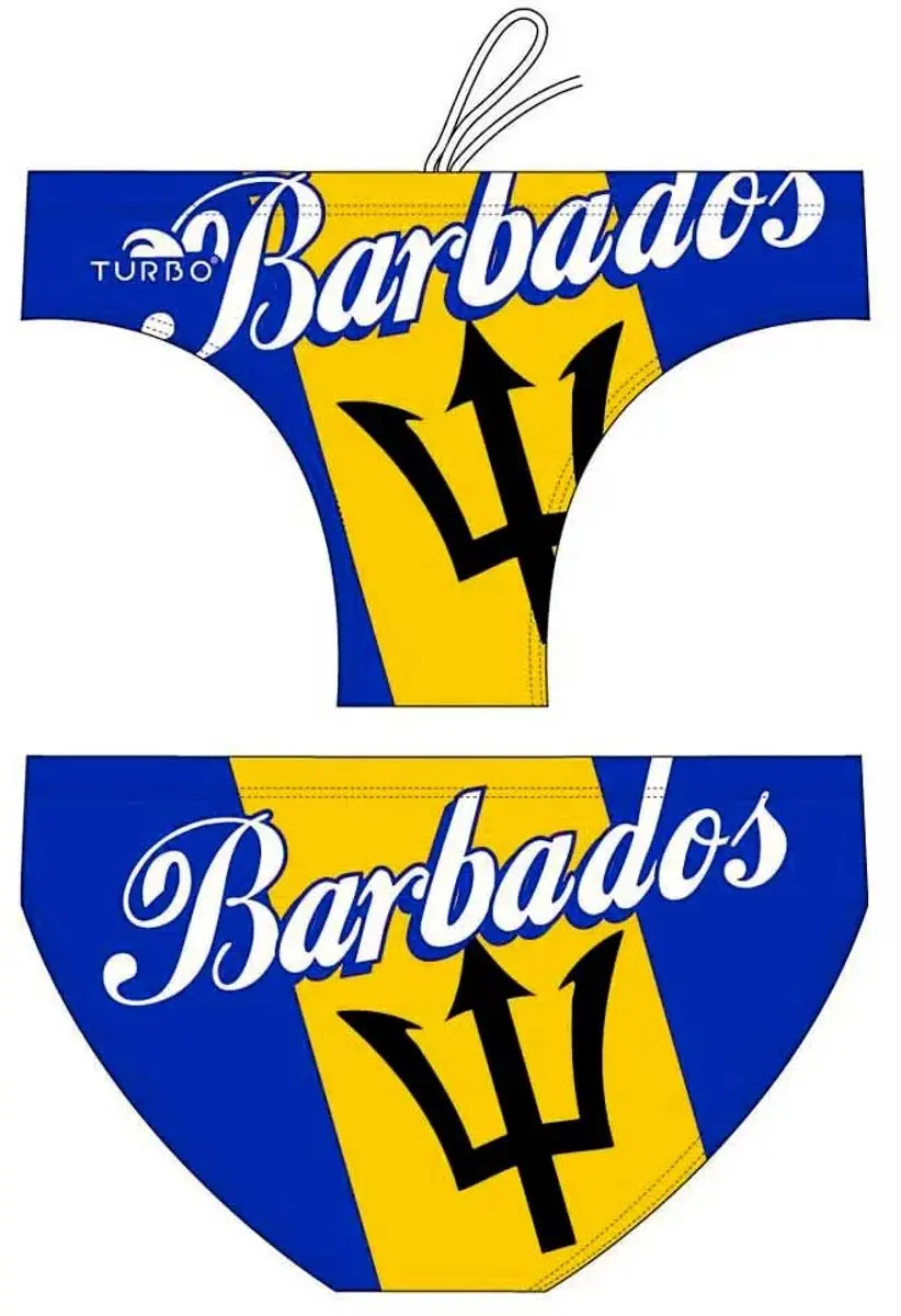 Turbo Barbados Zwemslip Geel,Blauw 3XL Man