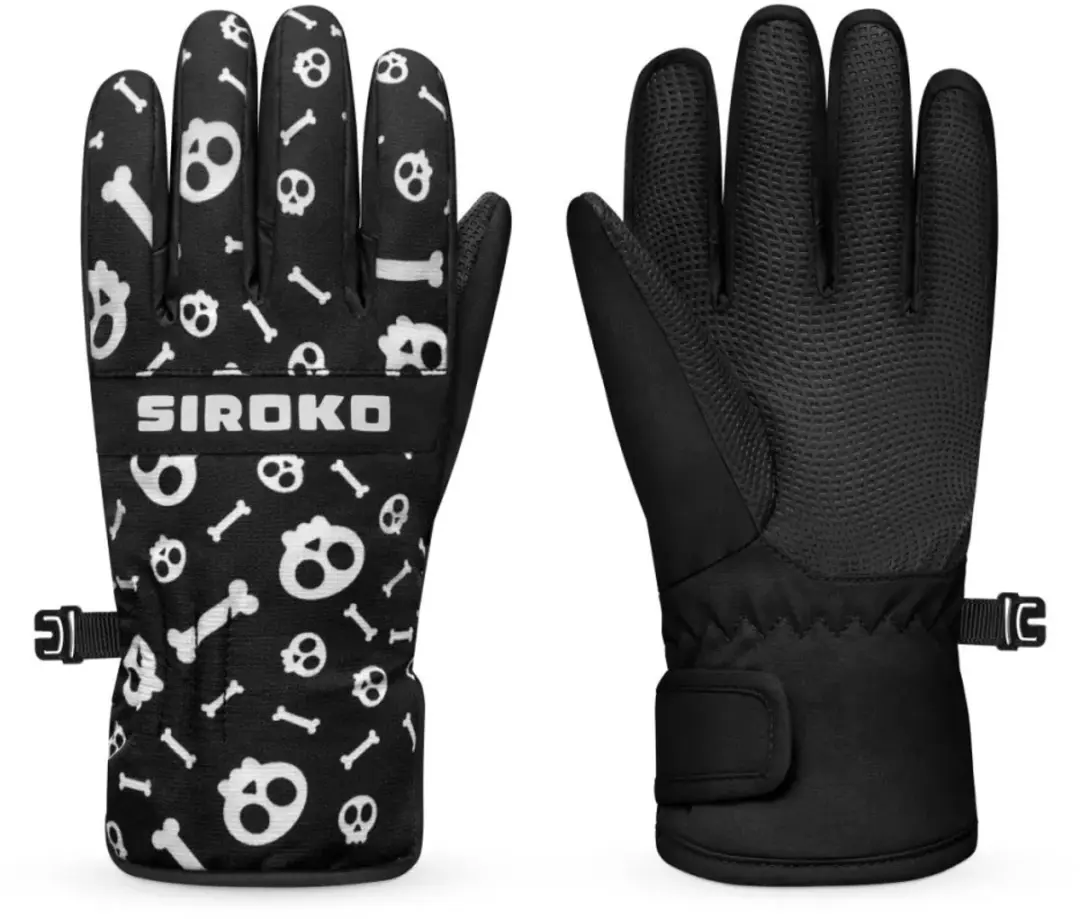 Siroko Skull Handschoenen Zwart 11-12 Years Kinderen