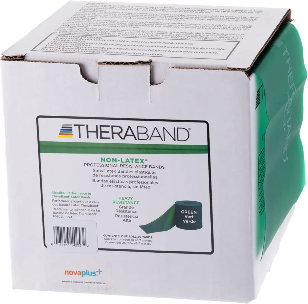 Theraband Thera-Band latexvrij weerstandsband 22 m - Groen - afbeelding 2 van 6