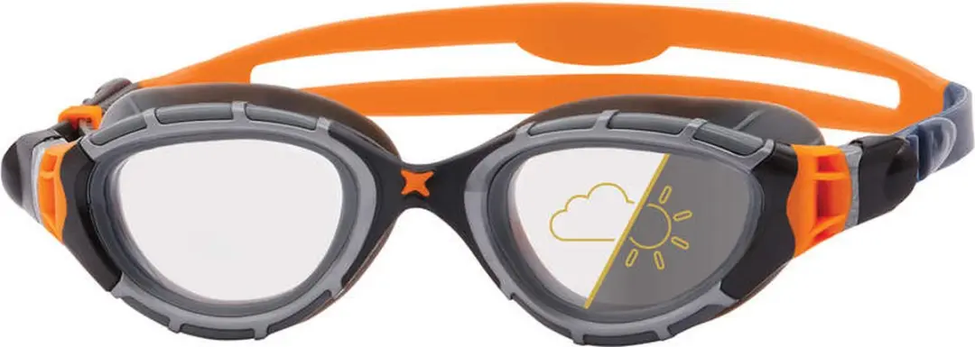 Zoggs Predator Flex Reactor Zwembril - Grijs/Oranje - afbeelding 5 van 5