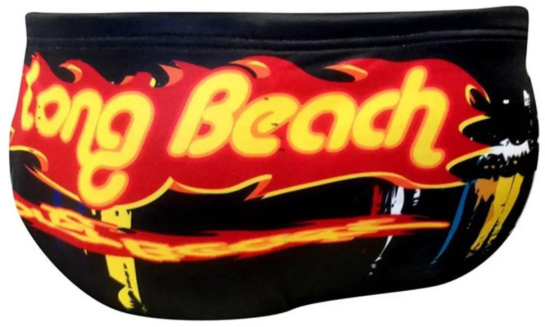 Turbo Long Beach Zwemslip Zwart L Man