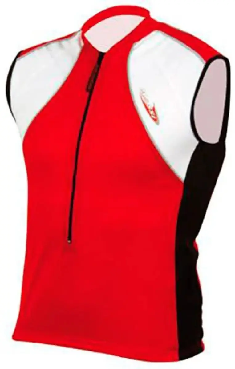 Massi Alps Mouwloze Fietstrui - Rood/Wit - S - afbeelding 2 van 2