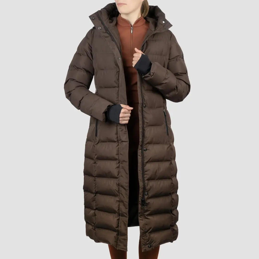 Horka Eloise Lange Pufferjas - Burnt Umber - M - afbeelding 3 van 6