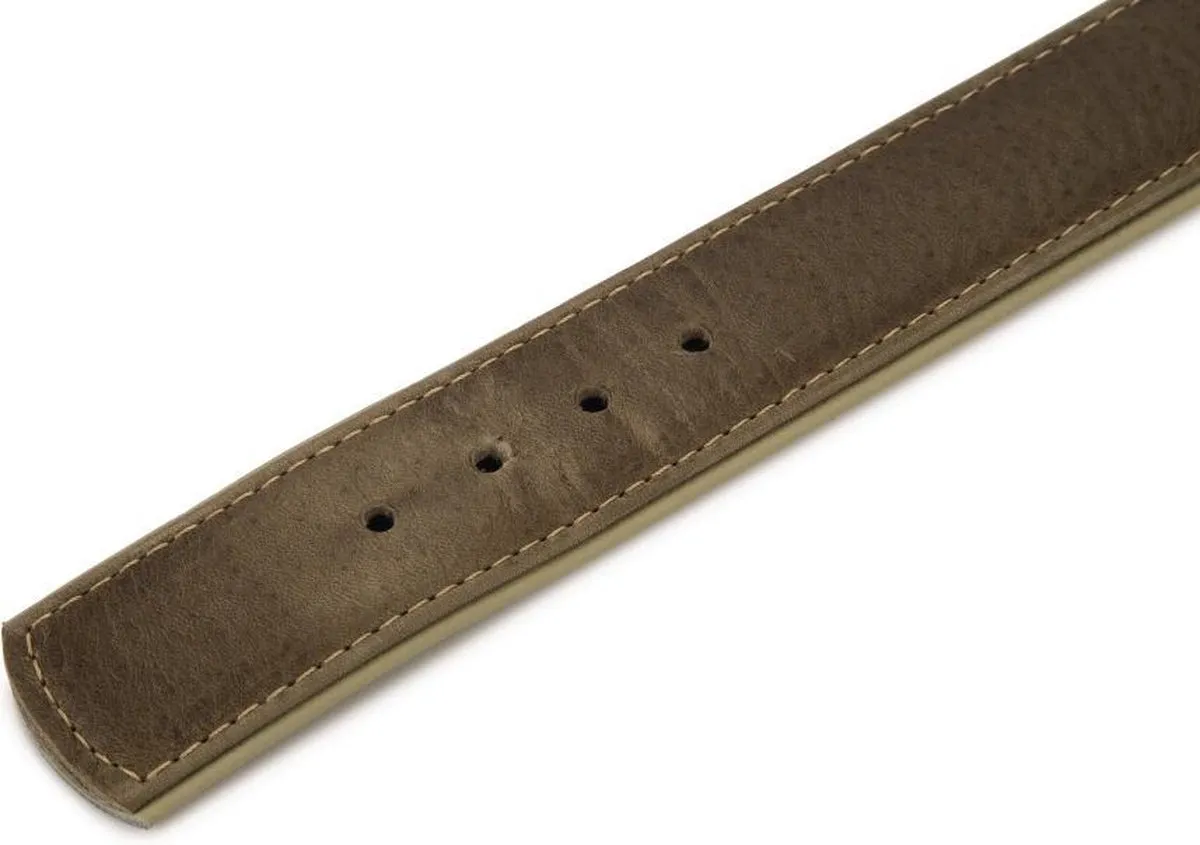 Beeztees Comfort Halsband Hond - Leer Grijs 65cm