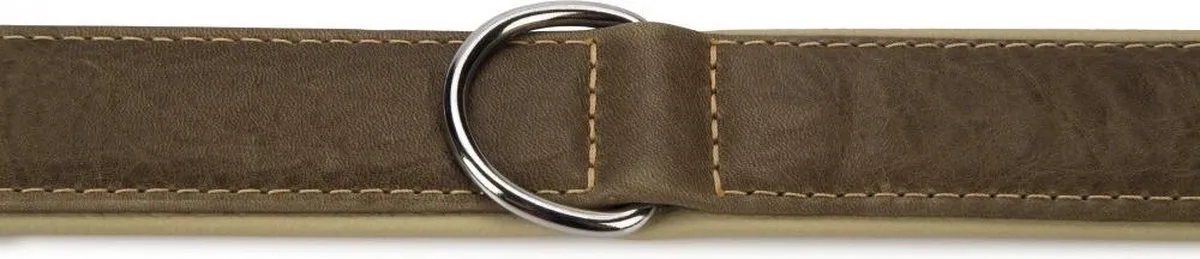 Beeztees Comfort Halsband Hond - Leer Grijs 65cm
