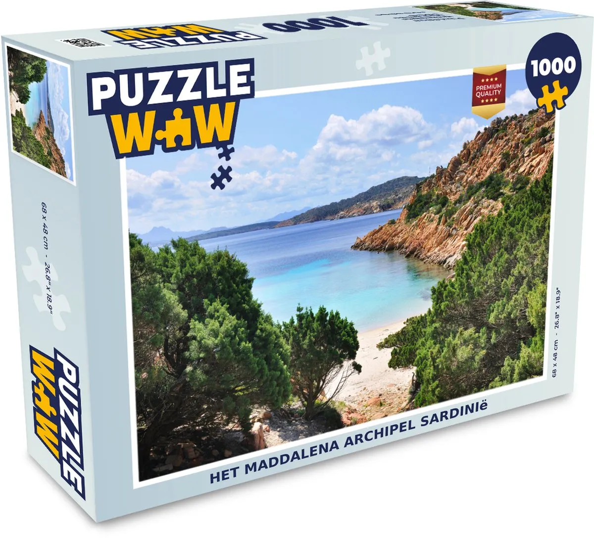 PuzzleWow Het Maddalena Archipel Sardinië Legpuzzel 1000 Stuks