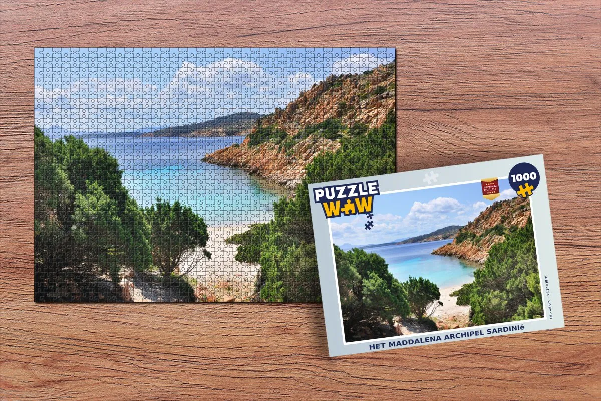 PuzzleWow Het Maddalena Archipel Sardinië Legpuzzel 1000 Stuks - Multicolor