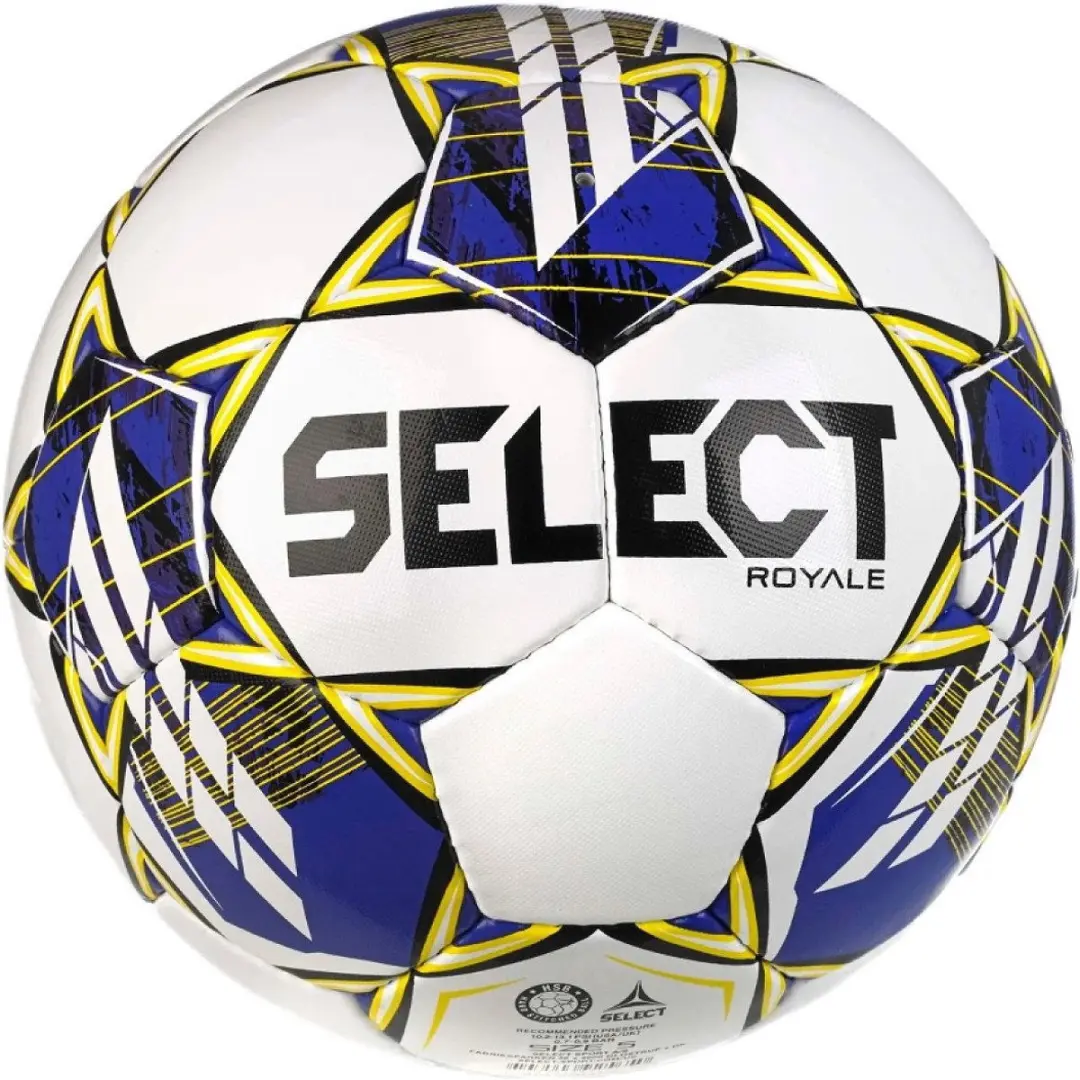 Select Royale V23 Wedstrijdbal - Maat 5 - Wit/Geel/Paars - afbeelding 2 van 2