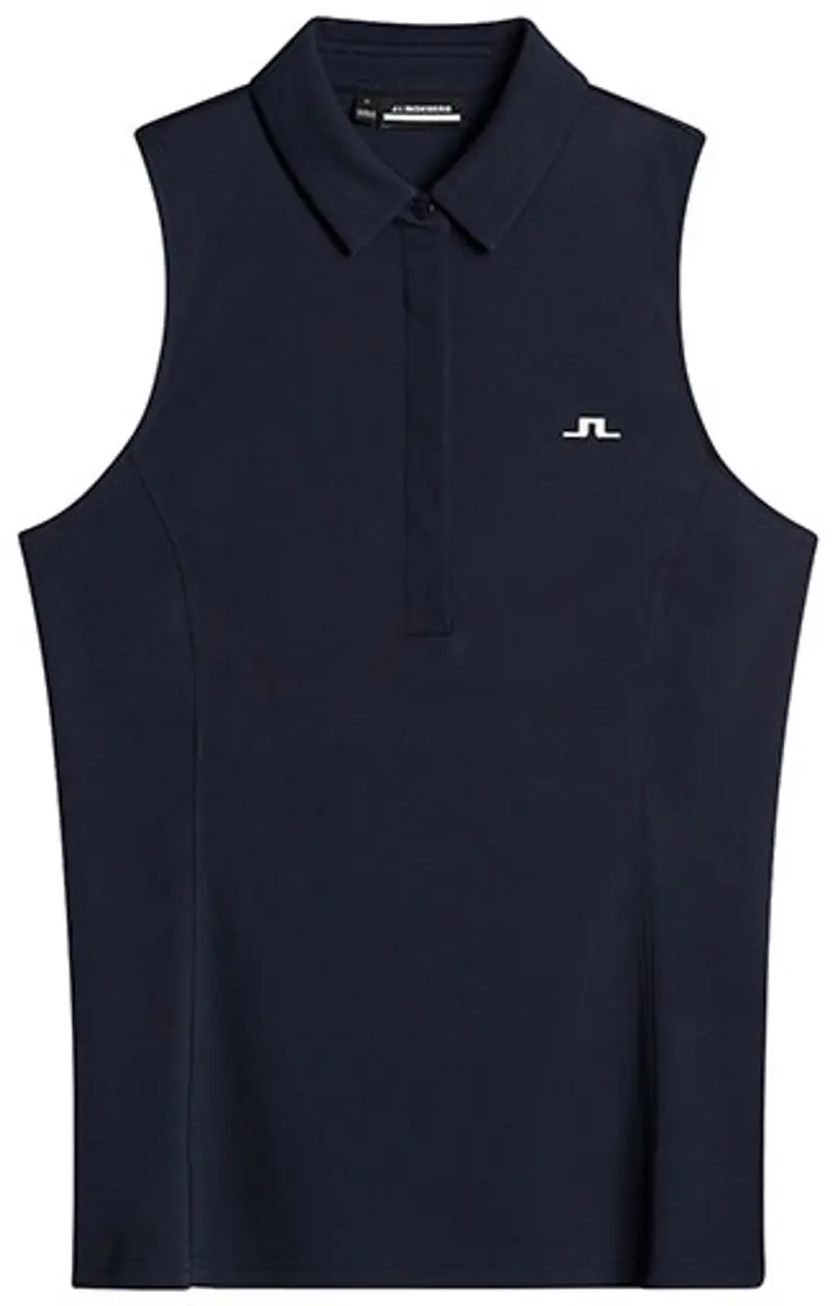 J.lindeberg Dena Mouwloze Poloshirt Voor Dames Blauw XL Vrouw