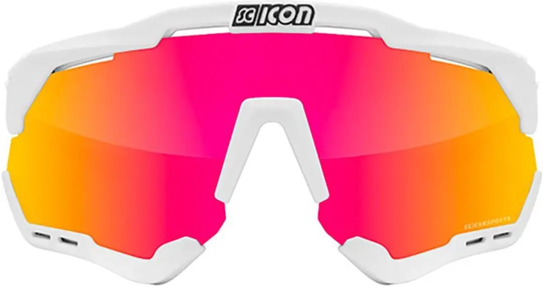 Scicon Aeroshade Fietsbril - Wit Gloss - Multimirror Zilver - afbeelding 2 van 6