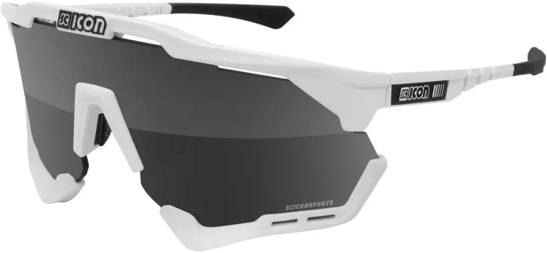Scicon Aeroshade Fietsbril - Wit Gloss - Multimirror Zilver